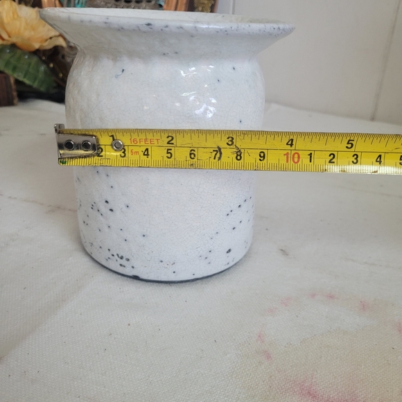 Vintage Raku Sudio Pottery Flower Pot White - Picture 9 of 10